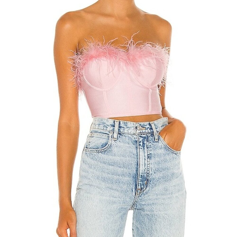 Superdown Ramona Bustier Top – Blush | Size XS